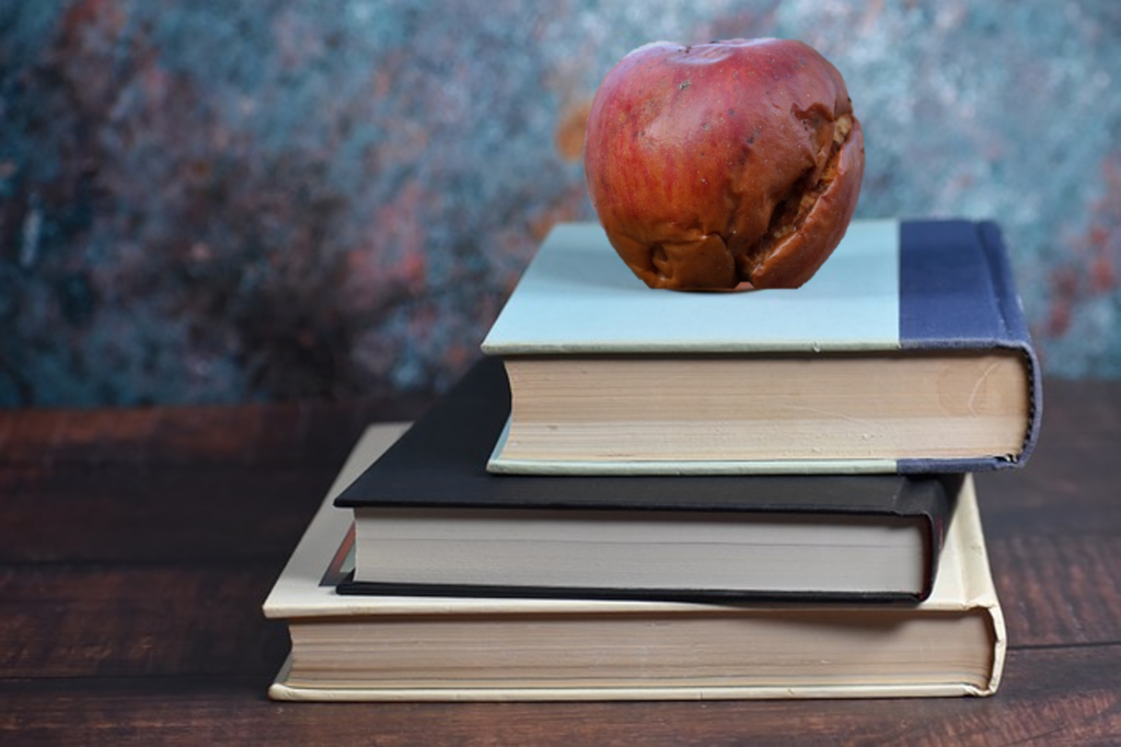 school learning education rotten apple