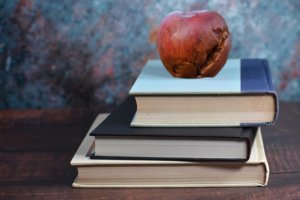 school learning education rotten apple