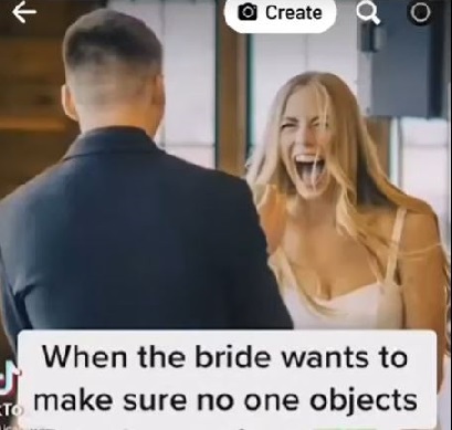 Bride will stand for no objections