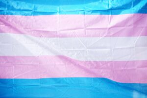 Wrinkled transgender flag