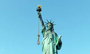 statue of liberty suicide AI