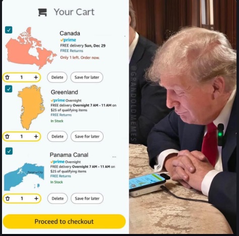 Trump cart canada greenland panama canal