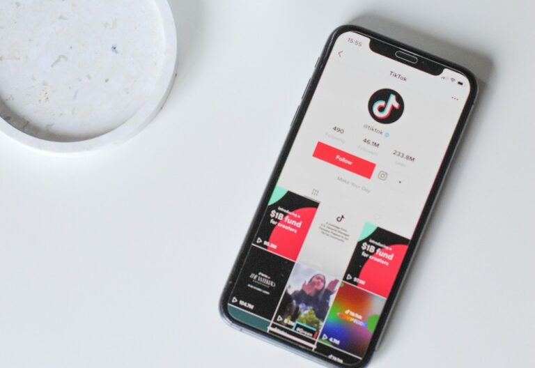 TikTok phone desktop