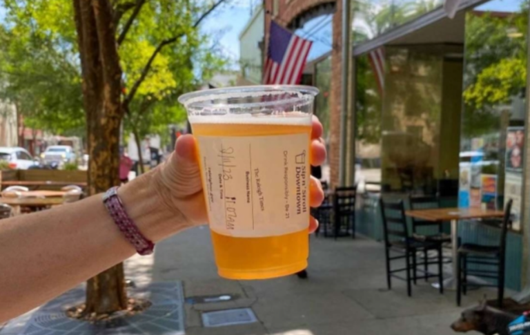 Beer in plastic cup JBartlett