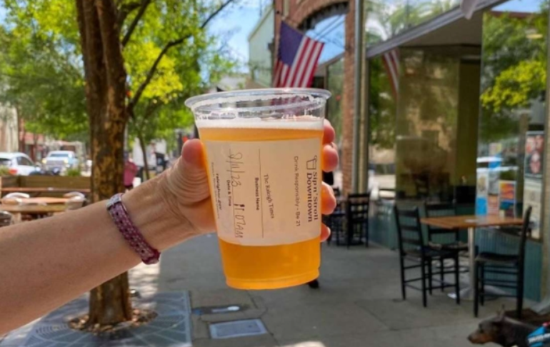 Beer in plastic cup JBartlett