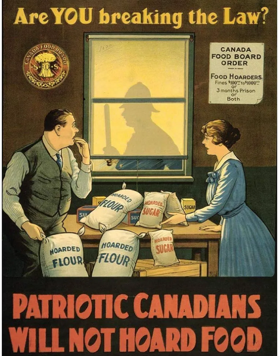 Patriotic Canadians not hoarding food during war Carbon Upfront