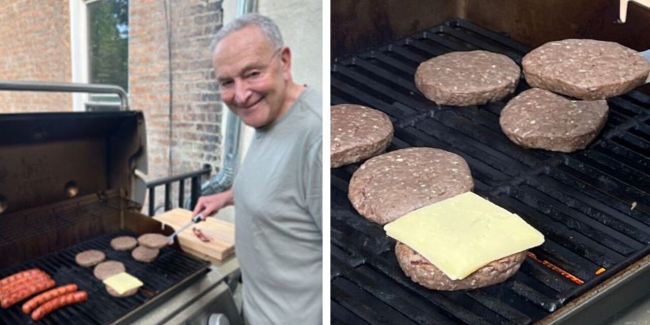 chuck schumer raw meat BBQ