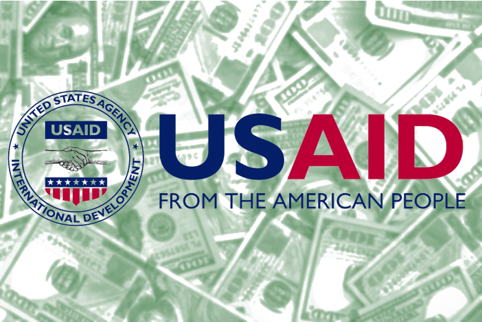 USAID logo with cash
