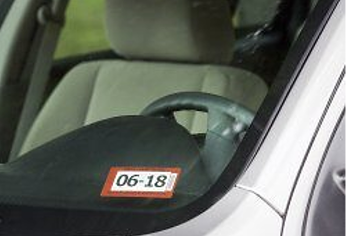 Vehicle inspection sticker