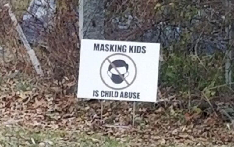 Masking kids is child abuse sign