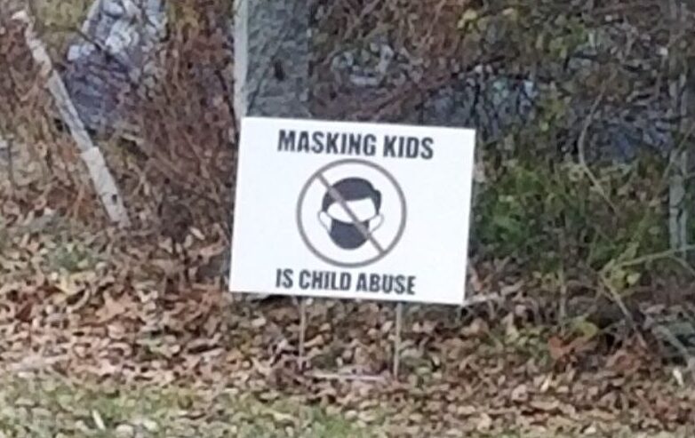 Masking kids is child abuse sign