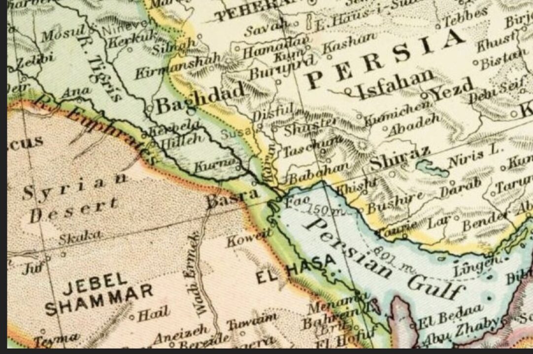 Map of the persian gulf