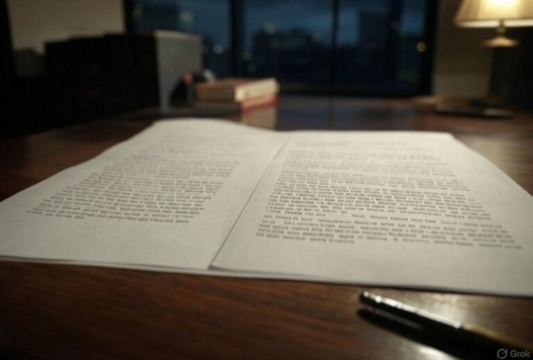 papers report or manifesto on a desk