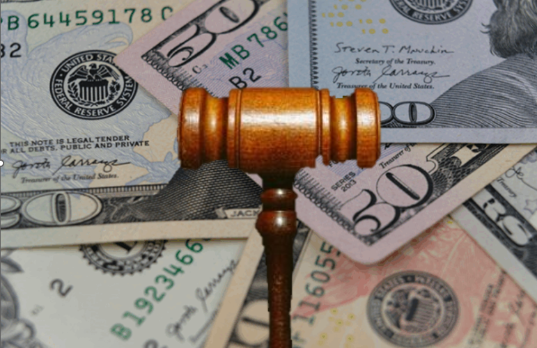 judges gavel and money