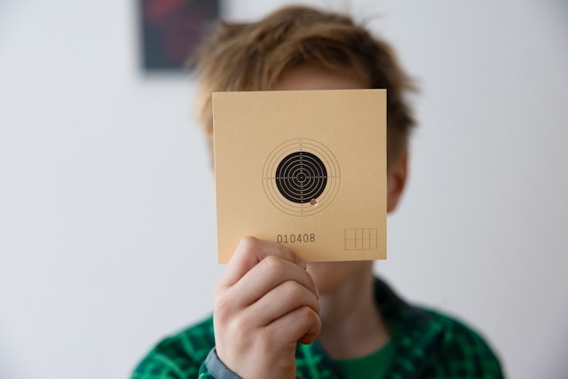 Target with a hole in it