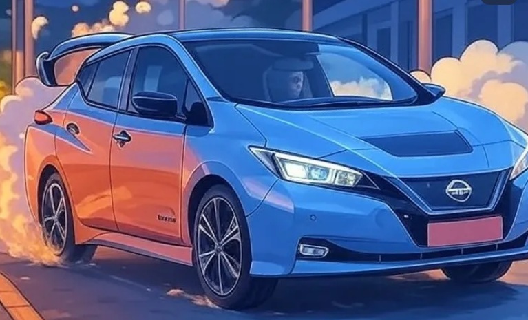 Automobile drawing AI generated