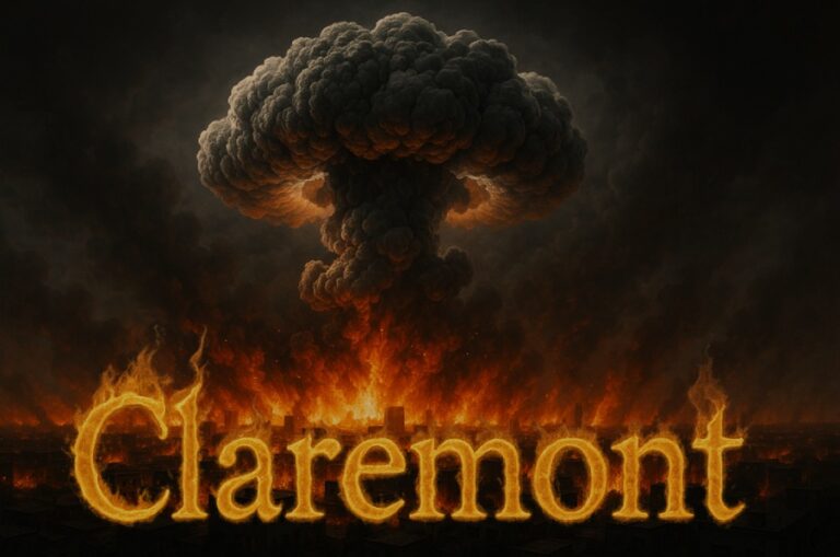 Claremont AI Image mushroom cloud