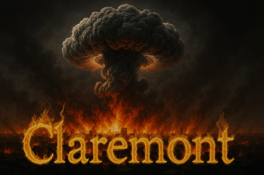 Claremont AI Image mushroom cloud