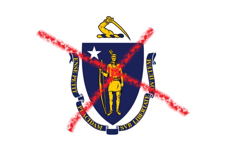 old mass flag with x through it