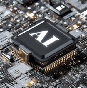 AI chip on a computer mother baord