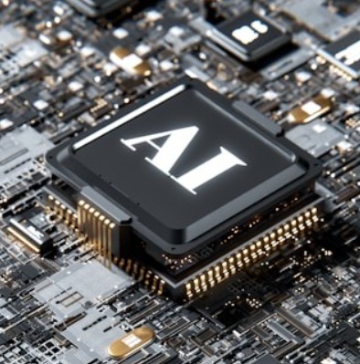 AI chip on a computer mother baord