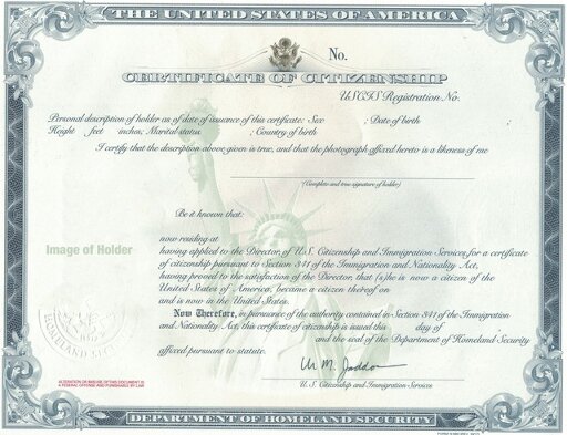 citizenship certificate