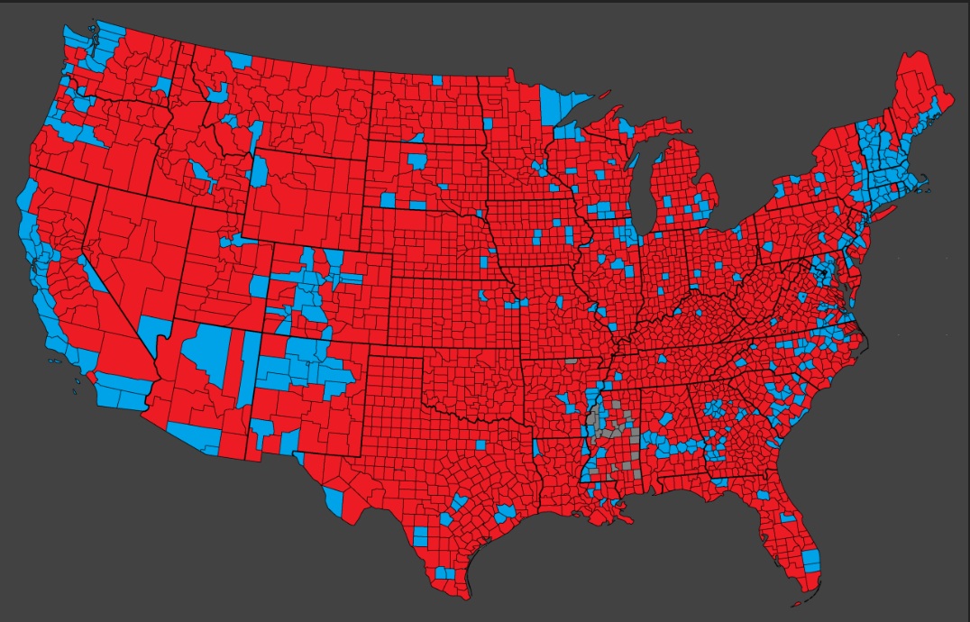 2024 election map by county