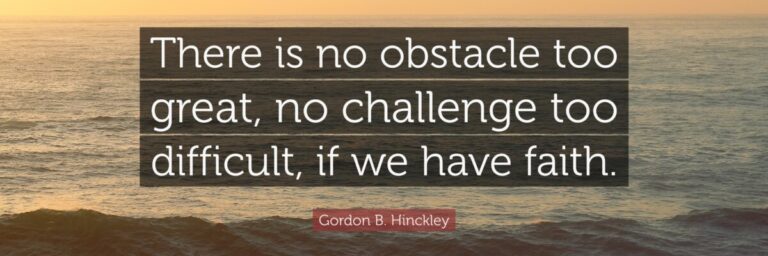 No obstacle to great saying