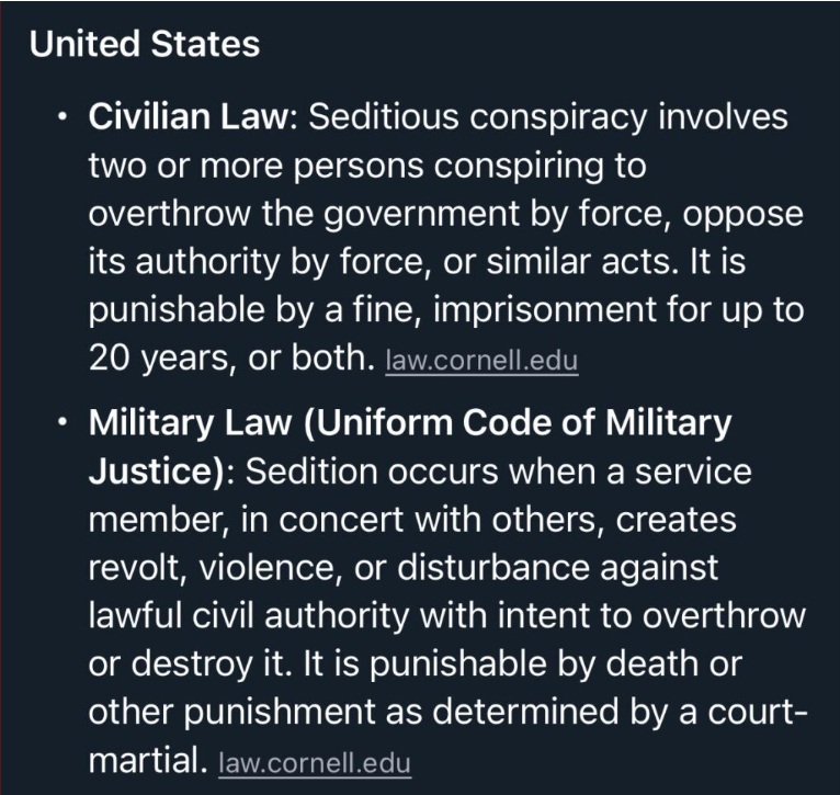 sedition military law