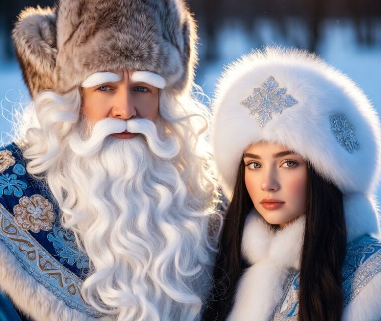 ded moroz and snegurochka