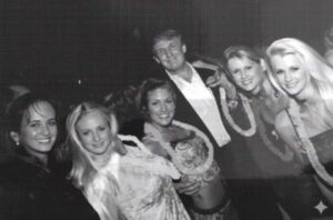 trump with some adult women at mar-a-lago