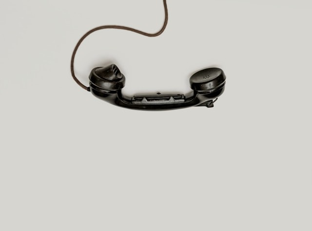 old style corded phone handset