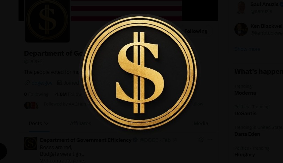 DOGE dollar sign logo