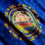 NH State Flag wavin
