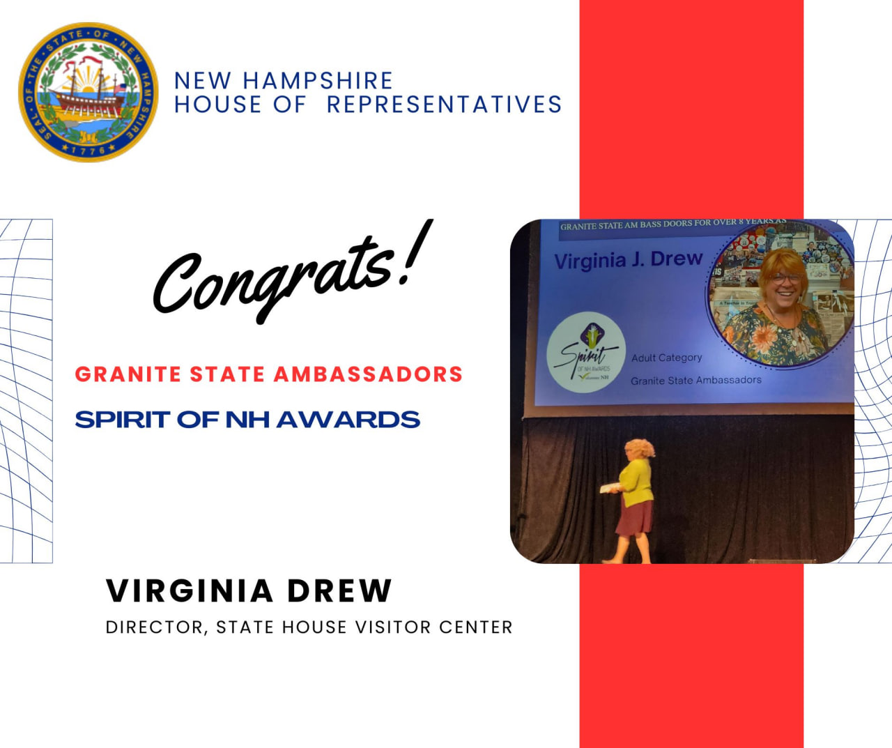 virginia Drew recognized