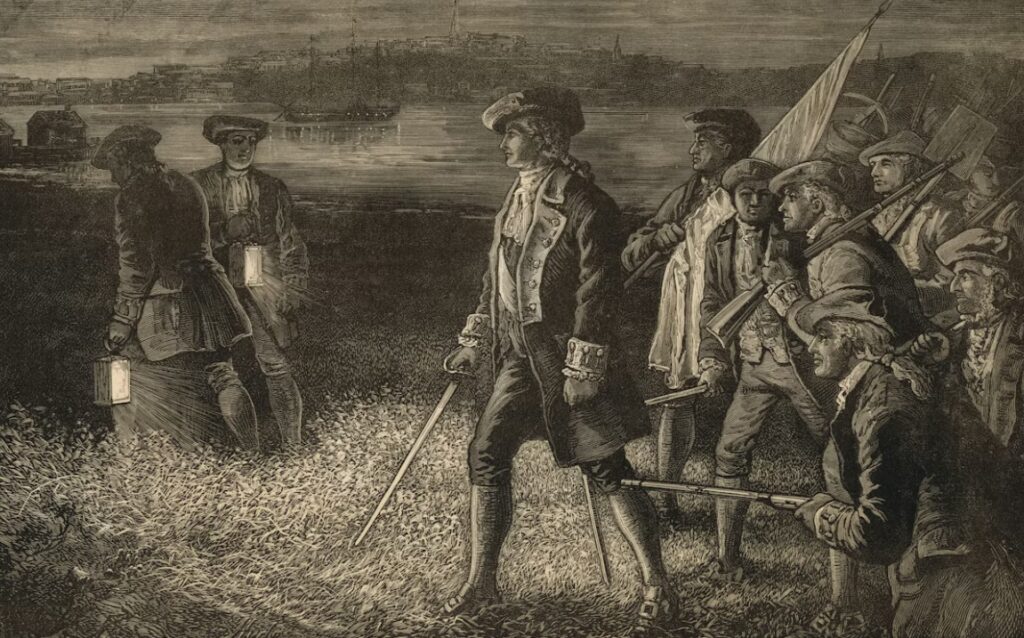 Artwork Amerian troops revolutionary war