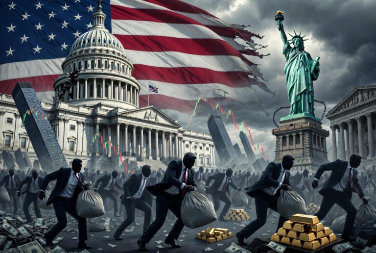 Ai Image - US Capitol, American Flag, Statue of liberty