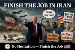 Trump finish the job in iran AI Image