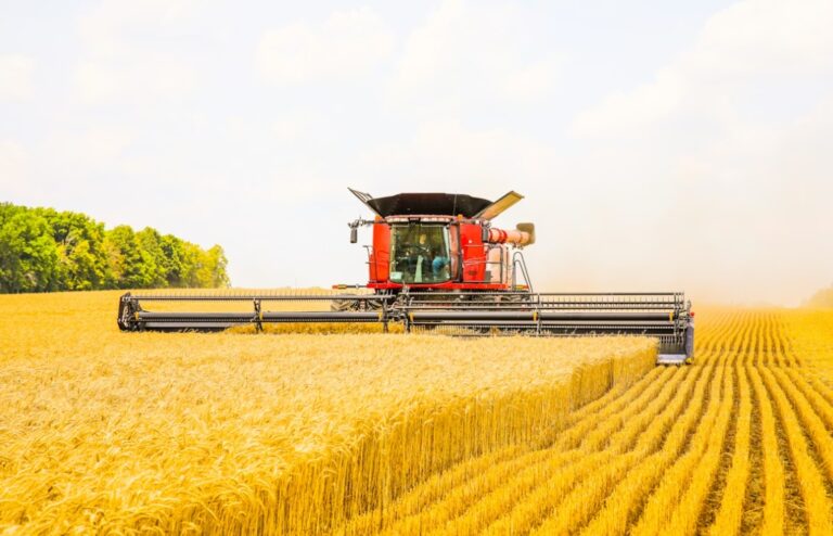 farm equipment grain crop harvester - unsplash