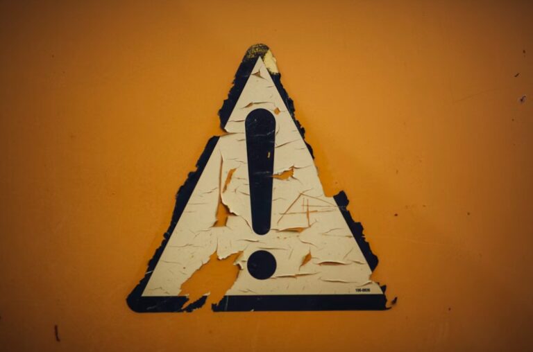 Warning sticker - exclamation point sign