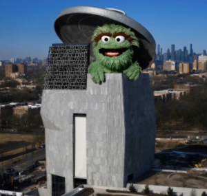 oscar comes out of obamas library