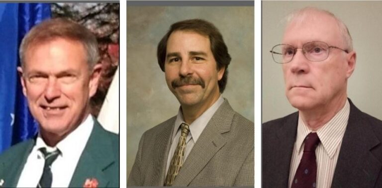 State Representatives Mike Moffett, Jose Cambrils, and Alvin See