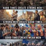 Hard times strong men good times weak men