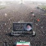 Regime approvaed AI manipulated image of Khameni funeral 2