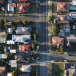 ariel view of homes housing neighborhoods