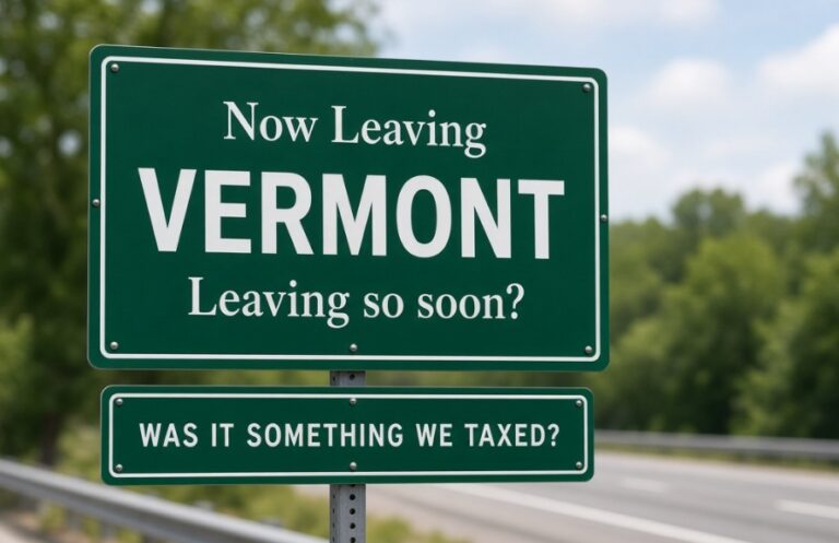 Leaving vermont sign was it something we taxed