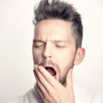 man yawning