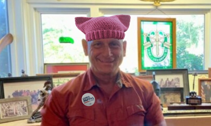 Bolduc photoshop pussyhat and pappas button