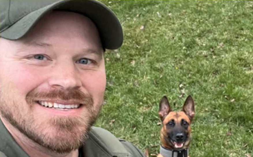 David Chris Maland and his K9