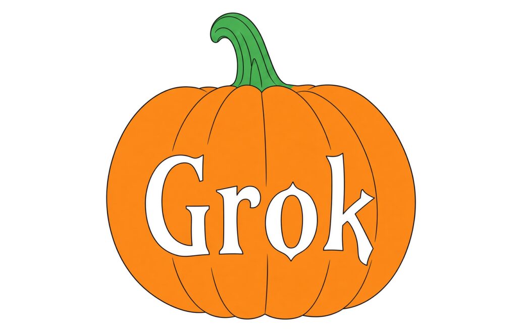 Cartoon grok pumpkin